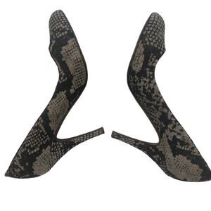 J.Crew Mona Printed snakeskin heels 6.5